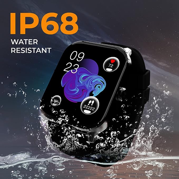 beatXP Marv 1.85” (4.5 cm) HD Display Smart Watch with Bluetooth Calling, AI Voice Assistance, Heart Rate, spo2, Sleep Monitoring, 100+ Sports Modes, IP68 Water Resistance (Electric Black) beatXP Marv 1.85” (4.5 cm) HD Display Smart Watch with Bluetooth Calling, AI Voice Assistance, Heart Rate, spo2, Sleep Monitoring, 100+ Sports Modes, IP68 Water Resistance (Electric Black)
